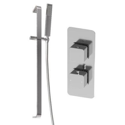Liva Chrome Concealed Shower Valve & Slide Rail Pack