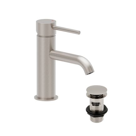 Elora Brushed Nickel Basin Mixer Tap & Waste