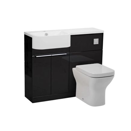 Tavistock Match Gloss Clay Left Hand Combination Vanity Basin & WC Unit 1000mm