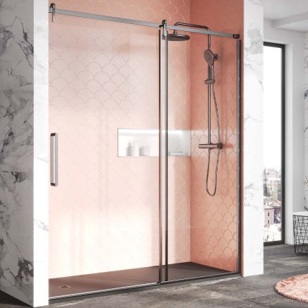Ryland Gunmetal Sliding Shower Door 1700mm