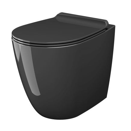 Verity Grafite Gloss Back to Wall Toilet with CycloFlush