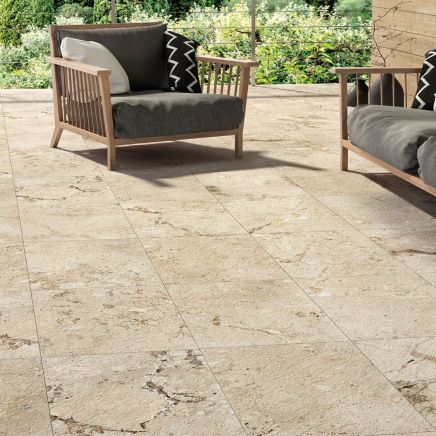 Kratos Noce Stone Effect Outdoor Porcelain Tile - 450x650mm