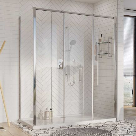 Sana Chrome Shower Side Panel