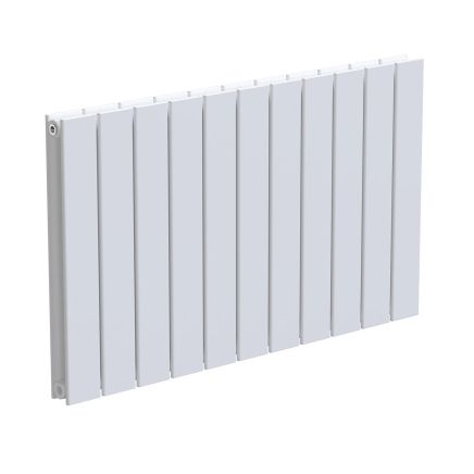 Livio White Horizontal Double Panel Aluminium Radiator 600x990mm