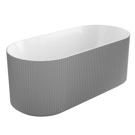 Olympia Light Grey Ribbed Freestanding Bath 1700x800mm