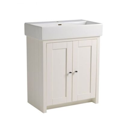 Tavistock Lansdown Linen White Floor Standing Vanity Unit with Basin 700mm