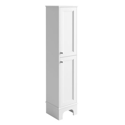 Ferris White Floor Standing Traditional Tall Storage Cabinet