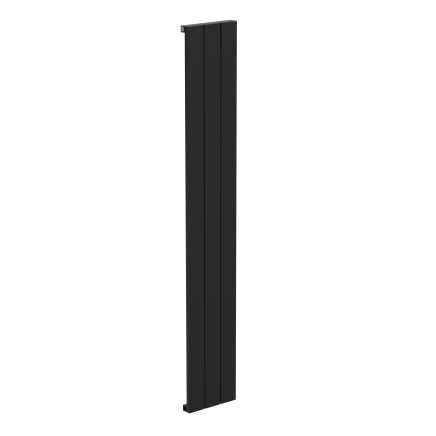 Tesoro Black Single Linear Aluminium Radiator 1800x285mm