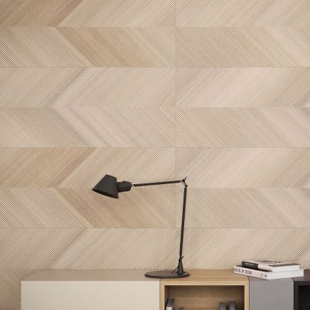 Eddie Crema Chevron Wood Effect Tile - 1200x400mm