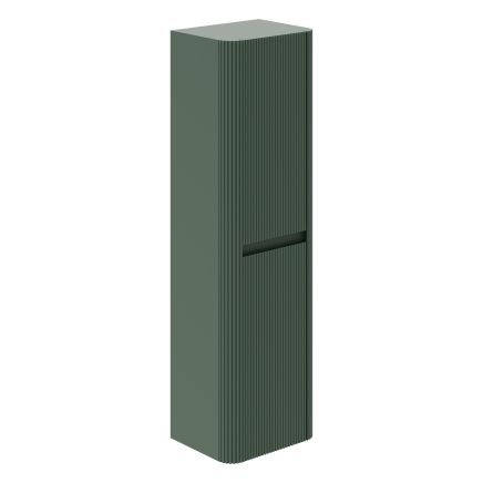 Wish Ribbed Green Wall Hung Tall Storage Cabinet