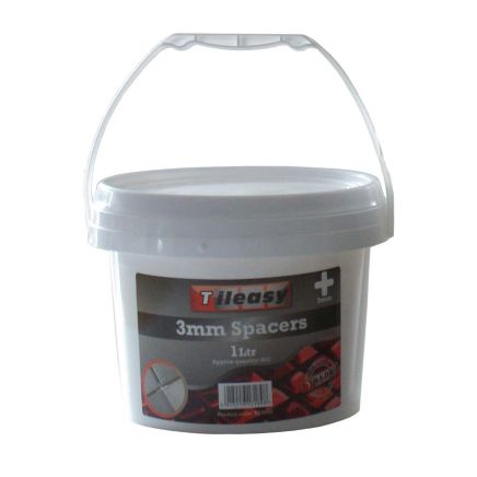 Tileasy 3mm Tile Spacers (1 Litre Tub)