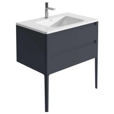 Stonehouse Slate Grey Vanity Unit with Integrated Basin 800mm