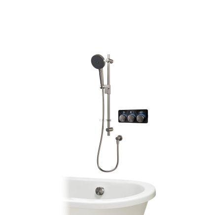 Aqualisa S3 Gunmetal Smart Digital Shower Dual Outlet (Slide Rail Kit with Bath Filler) HP/Combi