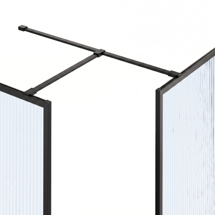 Amien Brushed Gold Shower Screen T-Junction Support Bar Extension