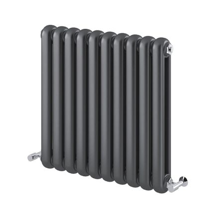 Etam Grey Horizontal Column Radiator 600x622mm