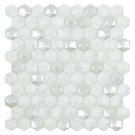 Gacrux Hexagon Semi-Gloss White Mosaic 307x317mm