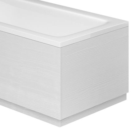 Esk Textured White End Bath Panel 800mm
