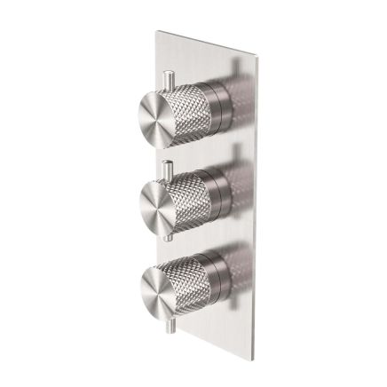 Moray Nickel Thermostatic Concealed Dual Outlet Shower Valve