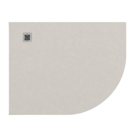 Peoria Beige Slate Effect Right Hand Offset Quadrant Shower Tray 1200x900mm