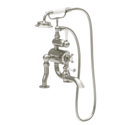 Warwick Brushed Nickel Thermostatic Traditional Bath Shower Mixer Tap