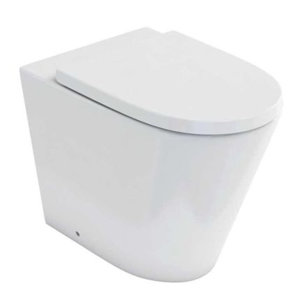 Britton Sphere Rimless Back to Wall Toilet with Soft Close Seat