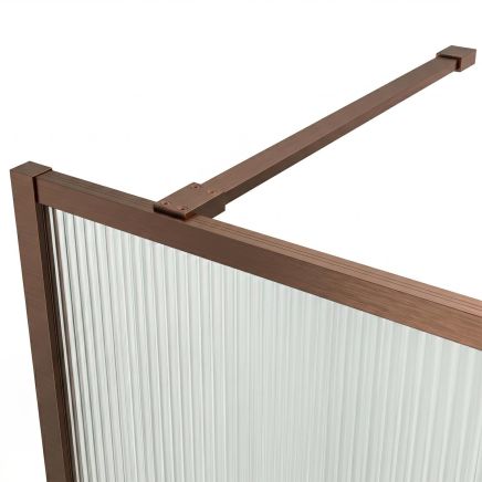 Amien Brushed Bronze Shower Screen Straight Support Bar 1200mm