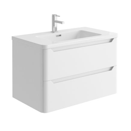 Wall Hung 800mm Vanity Unit in Matt White