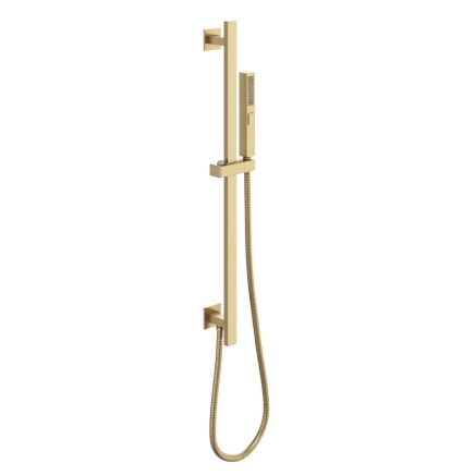 Zena Brushed Gold Square Shower Slide Rail Kit