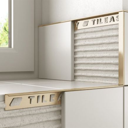 Tileasy Square 10mm Matt Gold Tile Trim