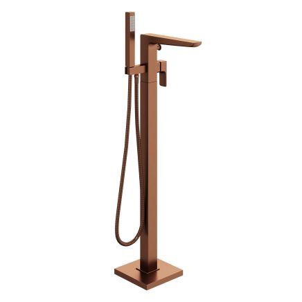 Zena Brushed Bronze Freestanding Bath Shower Mixer Tap
