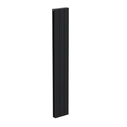 Tesoro Black Textured Double Reversible Aluminium Radiator 1800x285mm