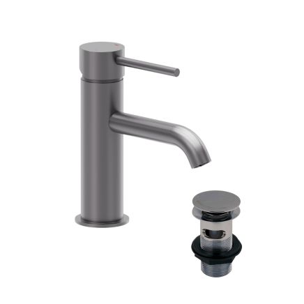 Elora Gunmetal Basin Mixer Tap & Waste
