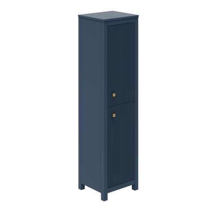 Addison Ribbed Blue Tall Bathroom Cabinet