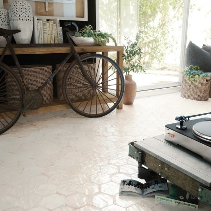 Bergamo White Porcelain Hexagon Tile - 150x130mm