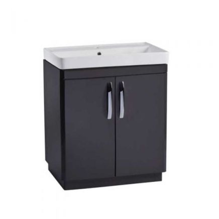 Tavistock Compass Gloss Clay Floor Standing Vanity Unit with Ceramic Basin 800mm
