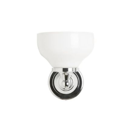 Burlington Round Light with Chrome Base & Opal Glass Cup Shade