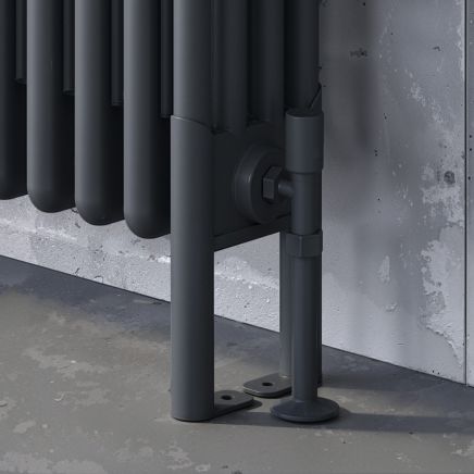 Upton Grey Pair of Quadruple Column Radiator Feet