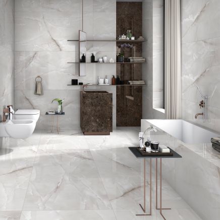 Odin Vera White High Gloss Porcelain Onyx Tile