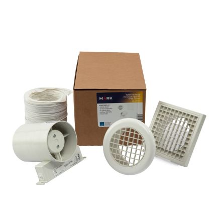 Eston White Ceiling Extractor Fan Kit