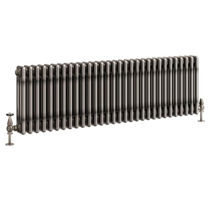 Clement Raw Metal Triple Horizontal Column Radiator - 400x1370mm
