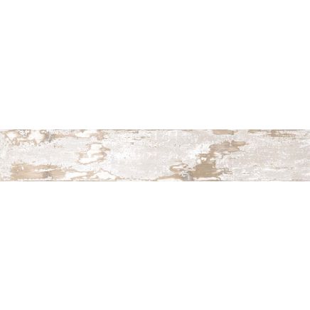 Levik White Wood Effect Porcelain Tile 200x1200mm