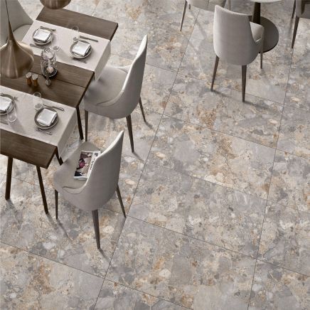 Stevenage Grey Rocker Porcelain Tile - 1200x600mm