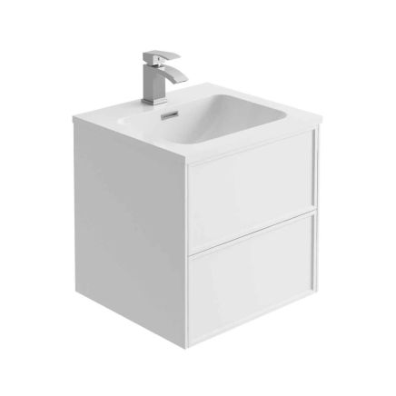 Kendal Matt White Wall Hung Vanity Unit 500mm