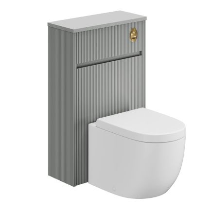 Bryce 500mm Ribbed Grey WC unit