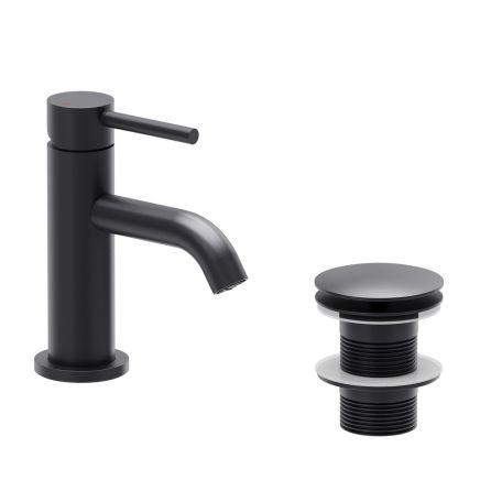 Elora Gunmetal Mini Basin Mixer Tap & Waste