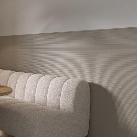 Prism Ribbed Sand Matt Ceramic Brick Tile 200x50mm
