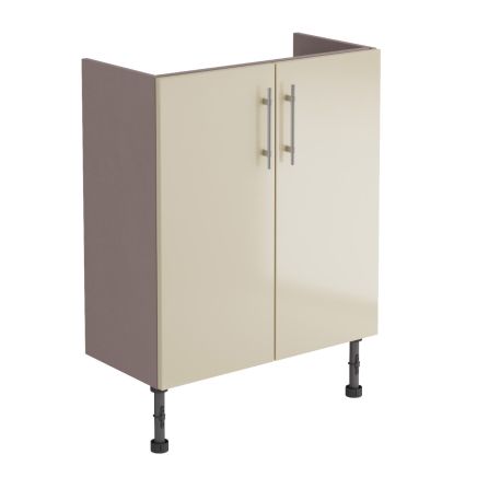 Surrey Mussel Gloss Double Door Fitted Furniture Unit 600mm