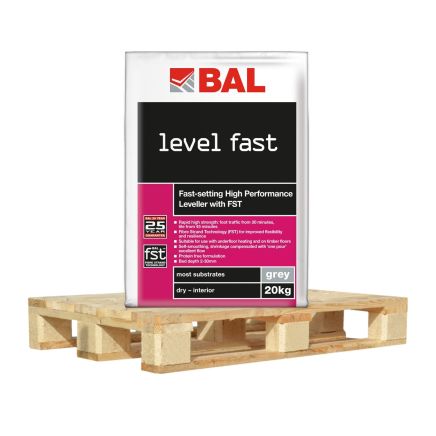 BAL Level Fast Rapid Levelling Compound - 20kg (Half Pallet Deal - 25 Bags)