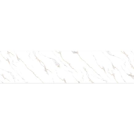 Vero Soft Carrara White Marble Waterproof Postform Shower Wall Panel 2420x580mm