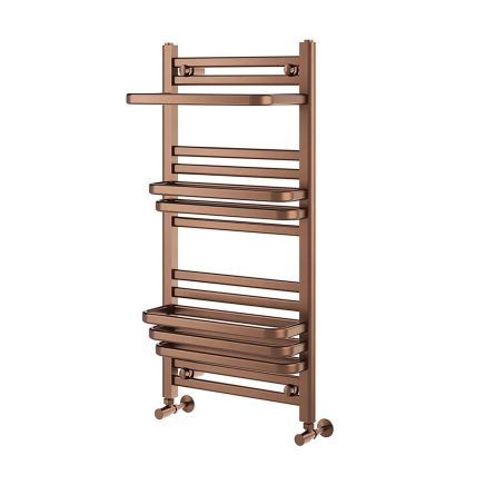 Malory Brushed Bronze Heated Towel Rail - 1000x500mm